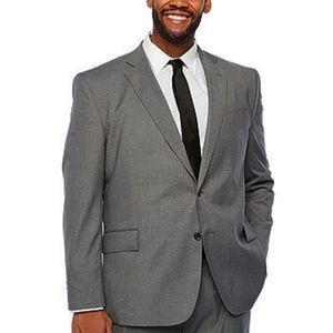 JF J. Ferrar Grey Sharkskin Big & Tall Blazer 60 BGRG NWT